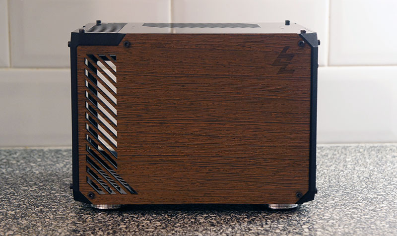 LZ7 SFF ITX Gaming Case Wood Wenge Veneer Front Panel