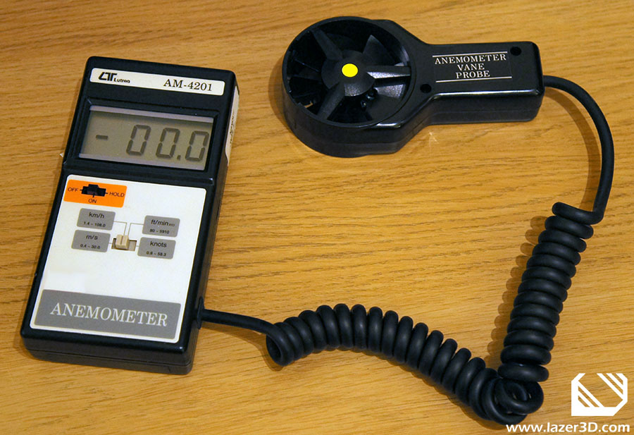 PC Fan Testing Wind Speed Meter Anemometer